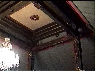 Ceiling detail with chandalier.